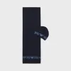 安普里奥·阿玛尼/Emporio Armani 提花徽标图案帽子和围巾套装 46655455bc