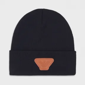 安普里奥·阿玛尼/Emporio Armani 鹰标贴片针织贝雷帽 46656694gm