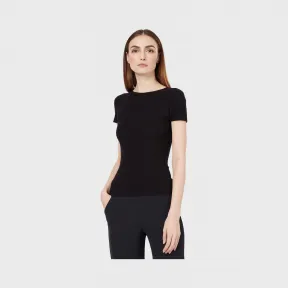 乔治阿玛尼/Giorgio Armani 楼梯布织物短袖针织上衣 39890230io