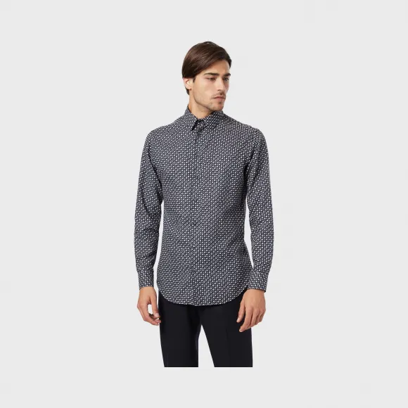 乔治阿玛尼/Giorgio Armani 微提花面料修身版型衬衫 38857988oc