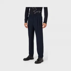 乔治阿玛尼/Giorgio Armani 泡泡纱羊毛面料慢跑裤装 13368852jd