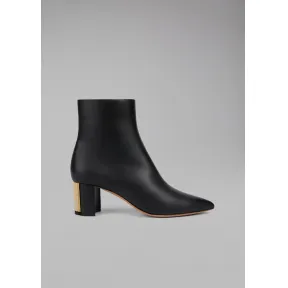 乔治阿玛尼/Giorgio Armani 细褶鞋跟小牛皮踝靴 11565717hf