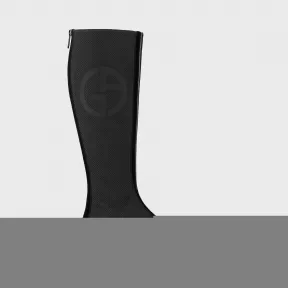 乔治阿玛尼/Giorgio Armani 皮革及天鹅绒细节纹理面料女靴 11787607vs