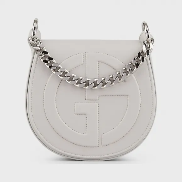 乔治阿玛尼/Giorgio Armani 立体 GA 徽标款皮革圆形斜挎包 45475784fo