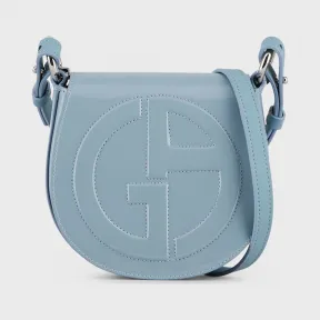 乔治阿玛尼/Giorgio Armani 漆皮单肩包带压印 GA 标识 45474897hl