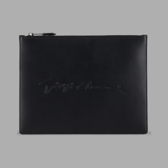 乔治阿玛尼/Giorgio Armani 蚀刻徽标皮革小型手提袋 46636707nw