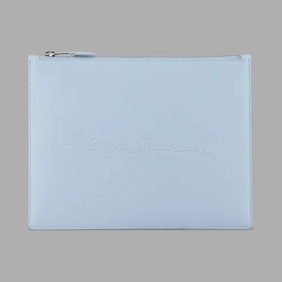 乔治阿玛尼/Giorgio Armani 蚀刻徽标皮革小型手提袋 46636706fw