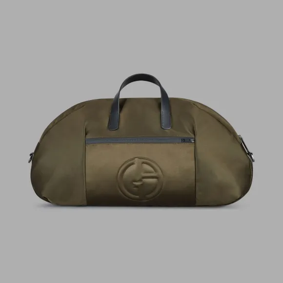 乔治阿玛尼/Giorgio Armani 压花标识和可拆式肩带手提旅行袋 45442044lo