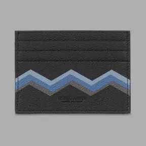 乔治阿玛尼/Giorgio Armani 着色人字纹印花全粒面皮革卡夹 46624698ha