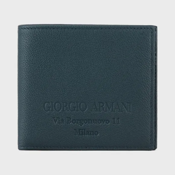 乔治阿玛尼/Giorgio Armani 粒面小牛皮折叠钱包 46657061bf
