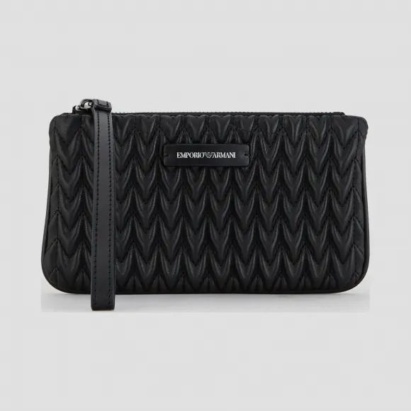 安普里奥·阿玛尼/Emporio Armani 饰蝴蝶结和水滴绗缝图案小型手提袋
 46634576tt