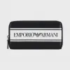 安普里奥·阿玛尼/Emporio Armani 标识饰带人造纳帕皮全拉链钱包 46652891he