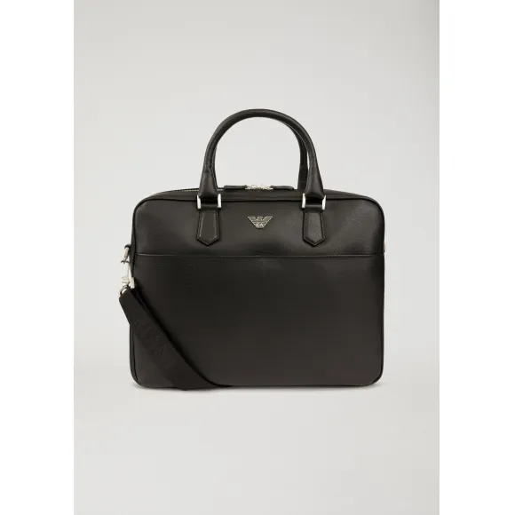 安普里奥·阿玛尼/Emporio Armani 配肩带印花 Palmellato 皮革公文包 45396517br