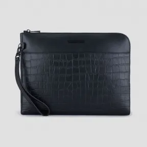 安普里奥·阿玛尼/Emporio Armani 鳄鱼纹与光面皮革公文包 45435988ge