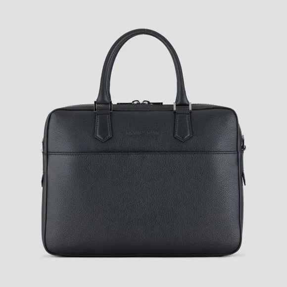 安普里奥·阿玛尼/Emporio Armani 肩带款粒面皮革公文包  55017214tw