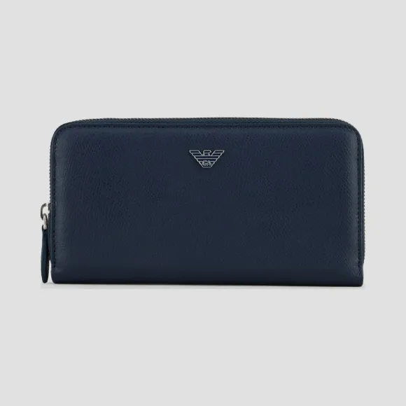 安普里奥·阿玛尼/Emporio Armani 长款搓纹皮革钱包 46600084ew