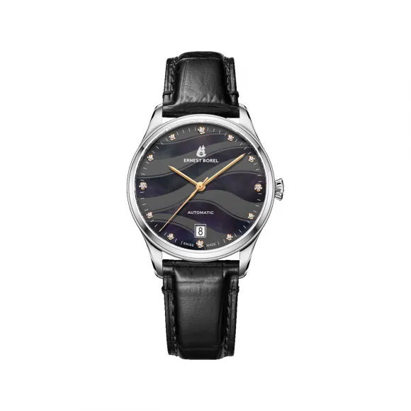 依波路/Ernest Borel 蝴蝶花系列 35.00 MM 316L精钢表壳 自动机械机芯 女表 E0103B0C-MS5L