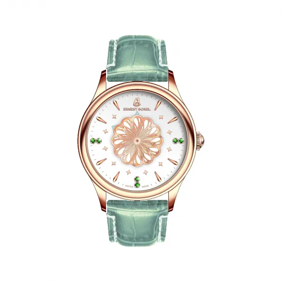 依波路/Ernest Borel 鸡尾酒系列 31.00 MM 316L精钢 石英机芯 女表 E0108L0C-QR4L