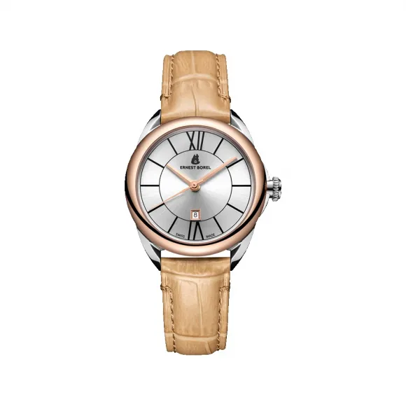 依波路/Ernest Borel  33.00毫米 316L精钢 IP间电玫瑰金 石英机芯 女表 E0402L0C-QN2L