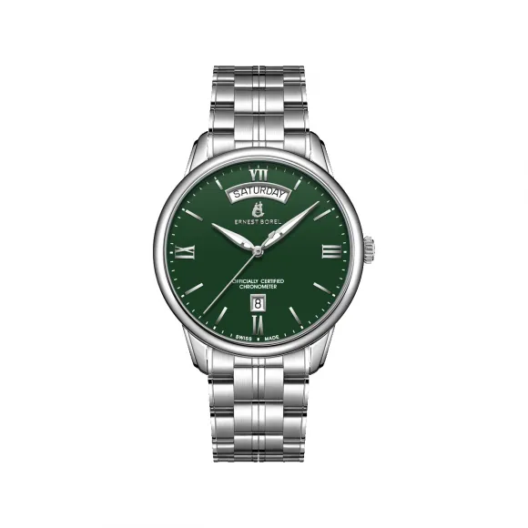 依波路/Ernest Borel 复古系列 41.00 MM 316L精钢表壳 自动机械机芯 男表 E0710G0A-CS9S