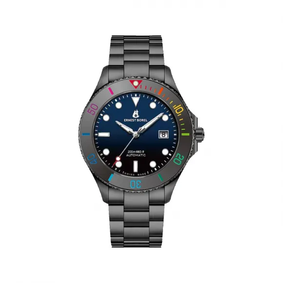 依波路/Ernest Borel 睿智系列 42.00 MM 316L精钢 自动机械机芯 男表 N0735G0E-MZ6W