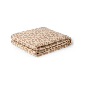 芬迪/Fendi FF毛毯米色羊绒盖毯 7AC044AL9OF1JL2 8056582365794