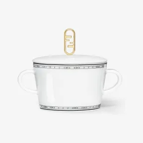 芬迪/Fendi Fendi O’Lock糖罐白色瓷质糖罐 7AC065ALW1F0V3B 8056582383248