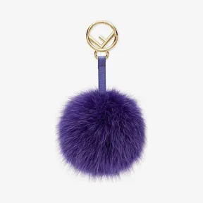 芬迪/Fendi POM-POM吊饰_紫色狐狸皮草吊饰 7AR259 A5T XF0K13