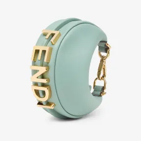 芬迪/Fendi Nano Fendigraphy-薄荷绿皮革手腕包-女士迷你配件 7AS089AKKTF03HW 8054321984824