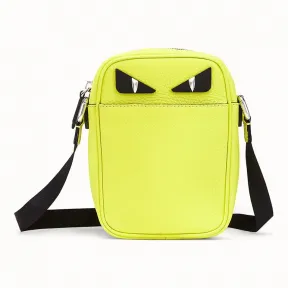 芬迪/Fendi 小号信差包_黄色意大利罗马诺皮革斜挎包 7VA456 A7T JF044V