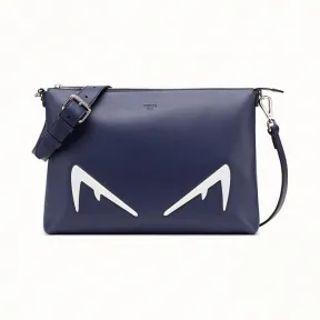 芬迪/Fendi 信差包_蓝色皮质手袋 7VA470 A80 JF17PU