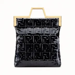 芬迪/Fendi 黑色乙烯基手提袋 8BH362A9X4F0KUR