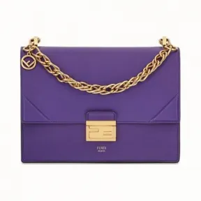 芬迪/Fendi KAN U_紫色皮革手袋 8BT313 A5D YF186B