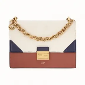 芬迪/Fendi KAN U_拼色帆布皮革手袋 8BT313 A85 WF186C