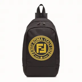 芬迪/Fendi 婴儿背包_黑色和钯色尼龙背包 8BZ044 A4N KF0GXN