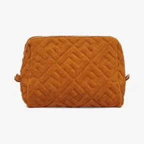 芬迪/Fendi 棕色毛巾布材质化妆包 8N0171ABVQF1BAM