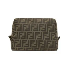 芬迪/Fendi 中号化妆包 - 棕色布料化妆包 8N0171AKBIF0XEC