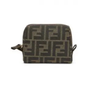 芬迪/Fendi XS号化妆包 - 棕色布料化妆包 8N0179AKBIF0XEC