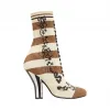 芬迪/Fendi 女士巧克力色BOOTS纱线靴子 8T6514 ODC F09HJ