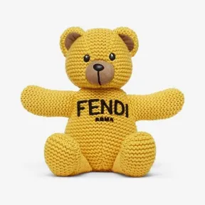 芬迪/Fendi 咖喱黄羊毛泰迪熊-针织泰迪熊-FENDI芬迪中国官网 BUS001AFOHF0QF1-8056867058618