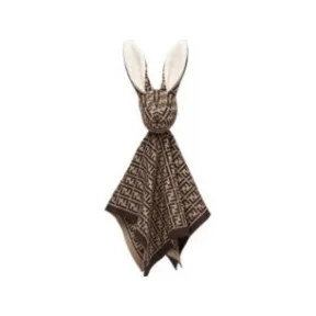 芬迪/Fendi 针织婴儿绒毛玩偶 - 棉质和羊绒徽标婴儿绒毛玩偶 BUS053AKJNF0QT2