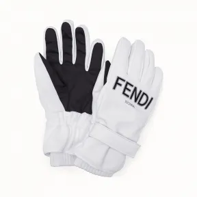 芬迪/Fendi 女士 白色高科技布料手套 FAD018A8X0F0ZNM