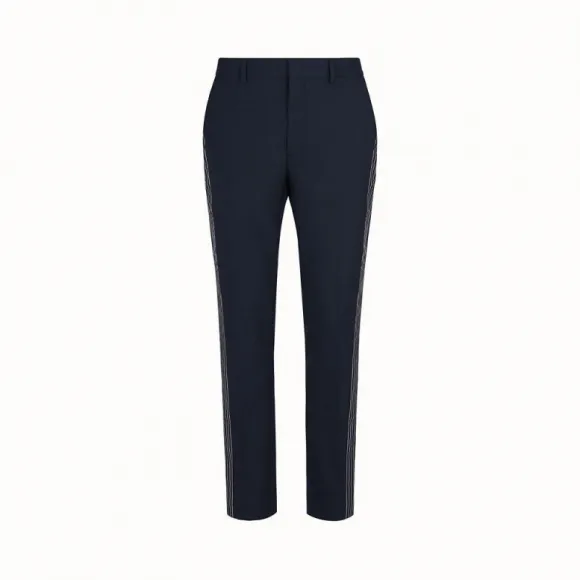 芬迪/Fendi 蓝色羊毛长裤 FB0532A9N7F0QA2