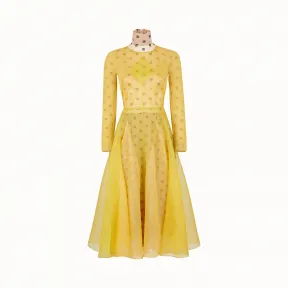 芬迪/Fendi 女士 黄色透明硬纱裙装 FDA660A8GLF18DQ