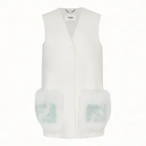 芬迪/Fendi 背心_白色羊毛背心 FF8524 A5G OF0ZNM