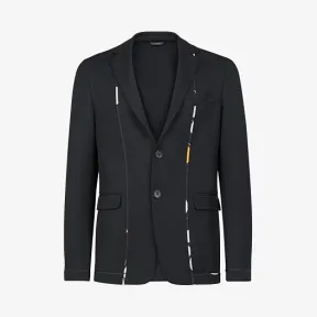 芬迪/Fendi 黑色斜纹休闲西装 FJ0128ABA4F0QA1