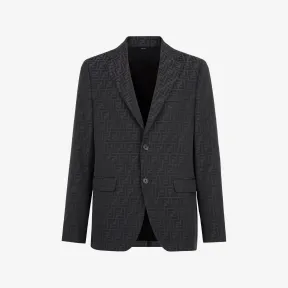 芬迪/Fendi 夹克-黑色布料休闲西装-男士外套 FJ0498A4QQF0QT6 8056867672746