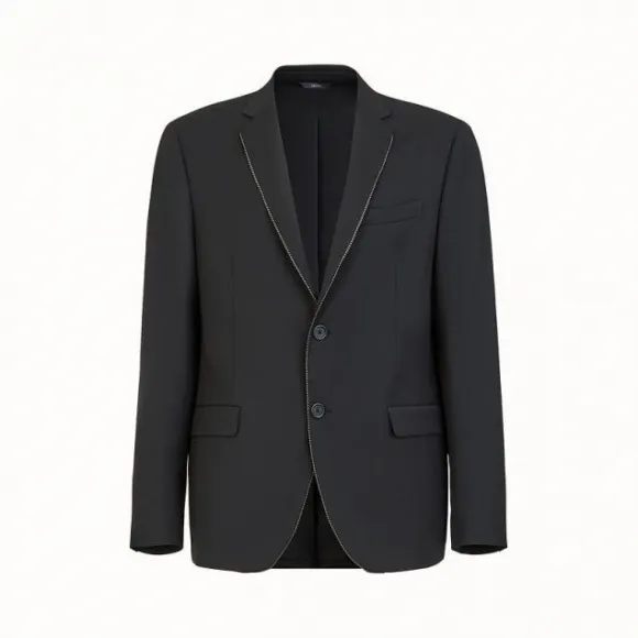 芬迪/Fendi 黑色羊毛休闲西装 FJ0853AA8RF0QA1