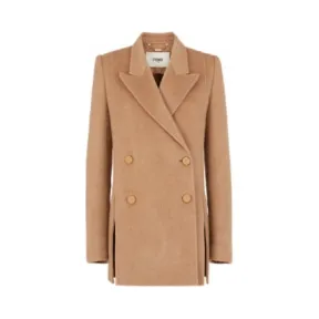 芬迪/Fendi 棕色驼毛海军呢外套-女士成衣-FENDI芬迪中国官网 FJ7221AHL9F0QU5-8056867460817