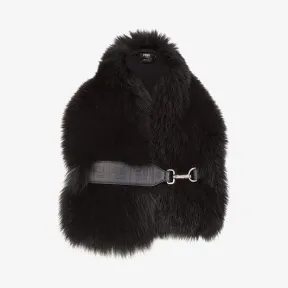 芬迪/Fendi 衣领_黑色狐皮衣领 FNG426 A8Q QF0GME